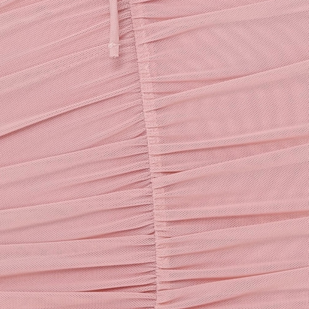 Hello Molly Dress Womens Medium Pink Feminine Ruched Bodycon Mesh Coquette Mini - Picture 10 of 11